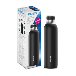 Butelka ze stali nierdzewnej do saturtora Brita SodaTrio 650ml (czarna)