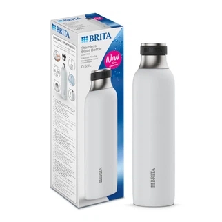 Butelka ze stali nierdzewnej do saturtora Brita SodaTrio 650ml (biała)
